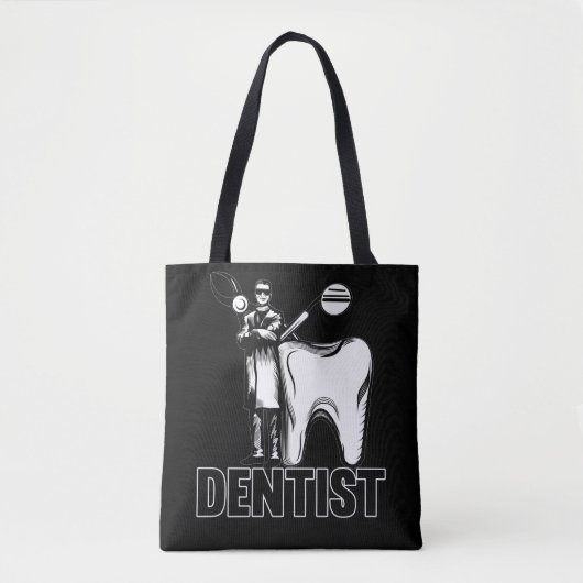 Dentist Pap tandheelkunde Tote Bag (Voorkant)