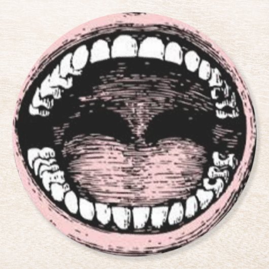 Dentist Party Novelty Ronde Kartonnen Onderzetter (Voorkant)