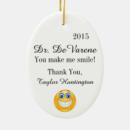 Dentist - Penseel Uw Tanden - SRF Keramisch Ornament (Achterkant)