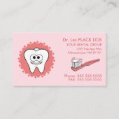 Dentist Pink Appointment Visitekaartjes (Voorkant)
