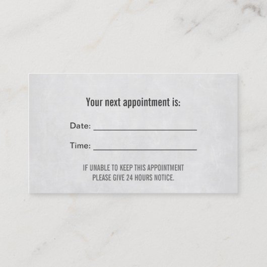 Dentist Plain Chalkboard Dental Appointment Afsprakenkaartje (Achterkant)