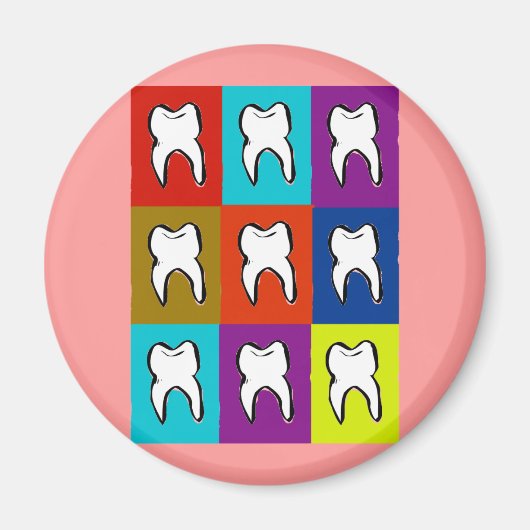 Dentist Popart Gifts Magneet (Voorkant)