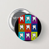 Dentist Popart Gifts Ronde Button 5,7 Cm (Voorkant /achterkant)