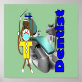 Dentist Poster-contactaap Monkey ontwerp, schattig Poster (Voorkant)