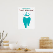 Dentist Poster Cute Tooth Crown Logo Blue (Keuken)