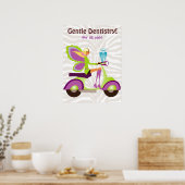 Dentist Poster Cute Tooth Fairy Scooter Girl 2 (Keuken)