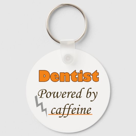 Dentist Powered by caffeine Sleutelhanger (Voorkant)