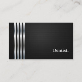 Dentist Professional Black Silver Visitekaartje