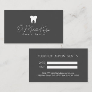 Dentist Professional tandheelkundige benoeming Visitekaartje