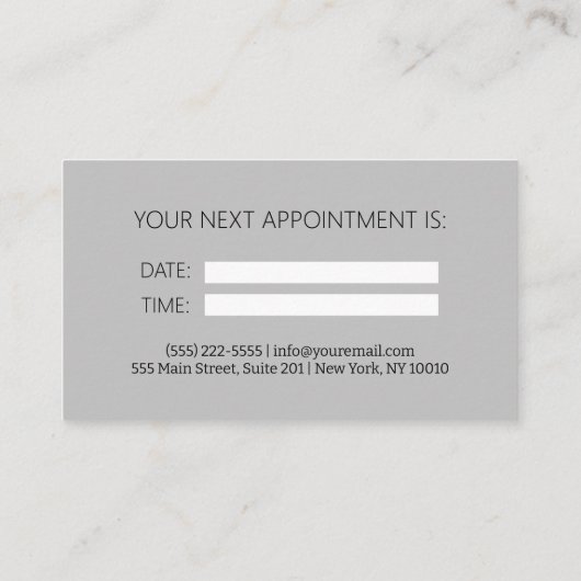 Dentist Professional tandheelkundige benoeming Visitekaartje (Achterkant)