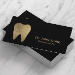 Dentist Professional - zwarte en goudtandheelkundi Visitekaartje<br><div class="desc">Dentist-moderne zwarte en goudprofessionele tandheelkundige Visitekaartjes.</div>
