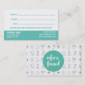 Dentist Reference Visitekaartje. Aanbevelingskaartje (Voorkant / Achterkant)