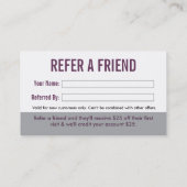 Dentist Reference Visitekaartje Aanbevelingskaartje (Achterkant)