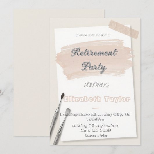Dentist retirement invitation -Thank You Dentist Kaart (Voorkant / Achterkant)