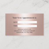 Dentist Roos Gold Glitter Tooth Moderne Dental Afsprakenkaartje (Achterkant)