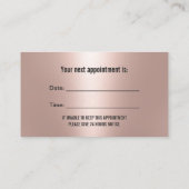 Dentist Roos Gold Glitter Tooth Water Flow Dental Afsprakenkaartje (Achterkant)