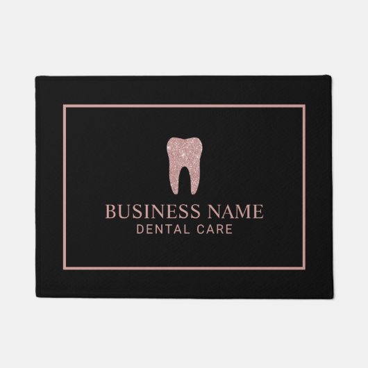 Dentist Roos Gold Tooth Moderne tandheelkundige di Deurmat (Voorkant)