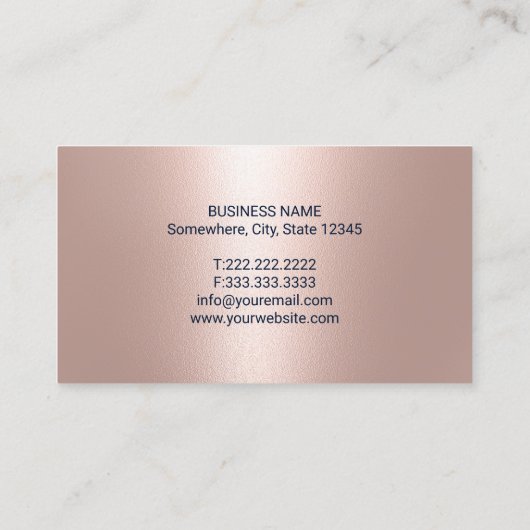 Dentist Roos Gold Tooth Navy Blue Dental Care Visitekaartje (Achterkant)