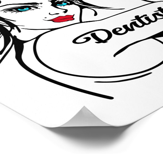 Dentist Rosie de riveter omhoog Poster (Hoek)