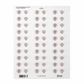 Dentist Rubber Stempel met tand en Jouw naam Etiket (Full Sheet)