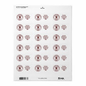 Dentist Rubber Stempel met tand en Jouw naam Etiket (Full Sheet)