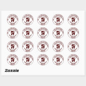 Dentist Rubber Stempel met tand en Jouw naam Ronde Sticker (Vel)
