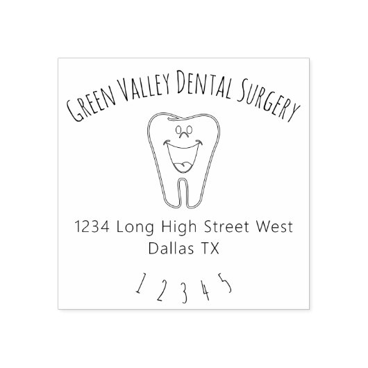 Dentist Rubberstempel (Afrduk)