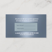 Dentist Share a Smile Dusty Blue Dental Reference Aanbevelingskaartje (Achterkant)