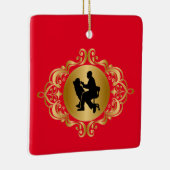 Dentist Silhouette kerstversiering Keramisch Ornament (Rechts)