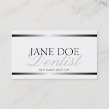Dentist Silver Metallic Script
