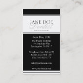 Dentist Silver Script Visitekaartje (Achterkant)