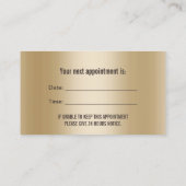 Dentist Silver Stripe Gold Dental Appointment Afsprakenkaartje (Achterkant)
