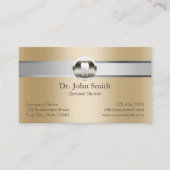 Dentist Silver Stripe Gold Dental Appointment Afsprakenkaartje (Voorkant)