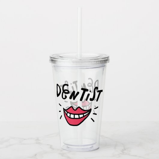 Dentist Smile Acryl Drinkbeker (Voorkant)