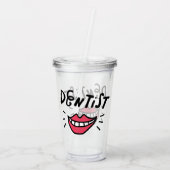 Dentist Smile Acryl Drinkbeker (Achterkant)