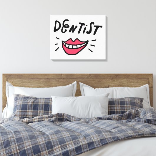 Dentist Smile Canvas Afdruk (Insitu (Slaapkamer))