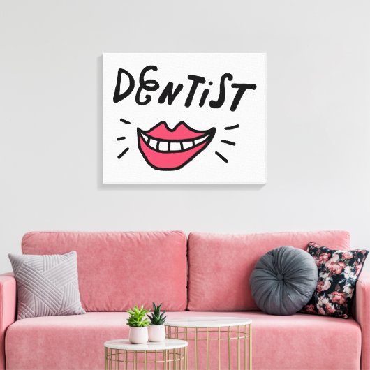 Dentist Smile Canvas Afdruk (Insitu (Woonkamer))