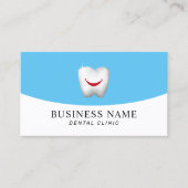 Dentist Smile Tooth Modern Blue Dental Care Visitekaartje (Voorkant)