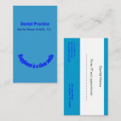 Dentist Smile Typography Appointment Afsprakenkaartje (Voorkant / Achterkant)