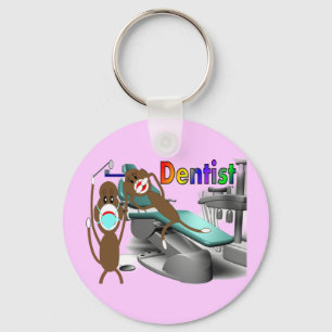Dentist Sock Monkey-cadeautjes—uniek Sleutelhanger