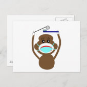 Dentist Sock Monkey-Shirten en Gifts-Schattig Briefkaart (Voorkant / Achterkant)