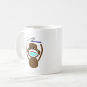 Dentist Sock Monkey-Shirten en Gifts-Schattig Koffiemok (Voorkant links)