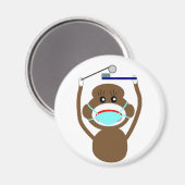 Dentist Sock Monkey-Shirten en Gifts-Schattig Magneet (Voorkant / Achterkant)
