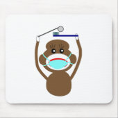 Dentist Sock Monkey-Shirten en Gifts-Schattig Muismat (Voorkant)