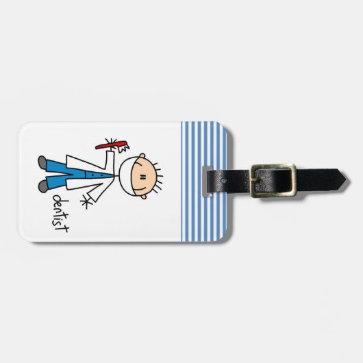 Dentist Stick Figuur Bagagelabel (Voorkant horizontaal)