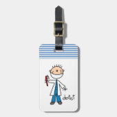 Dentist Stick Figuur Bagagelabel (Voorkant verticaal)