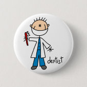 Dentist Stick Figuur Button (Voorkant)