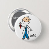 Dentist Stick Figuur Button (Voorkant /achterkant)