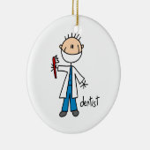 Dentist Stick Figuur Keramisch Ornament (Rechts)