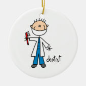 Dentist Stick Figuur Keramisch Ornament (Voorkant)